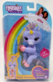WowWee Fingerlings Alika Interactive Baby Unicorn Toy Light Purple Pink Hooves