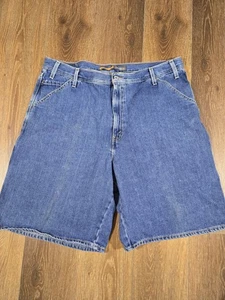 Vintage Levis Silver Tab Carpenter Jean Shorts Mens 40 Baggy Y2k 2000s Style - Picture 1 of 13