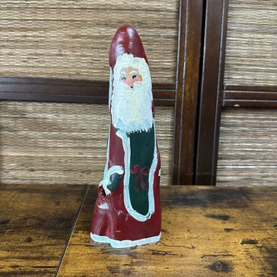 Figura de madera de Papá Noel pintada a mano de colección años 90 Chipre rodilla Navidad arte popular Foto 1 de 4