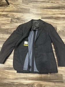 Canali Kei Mens Charcoal Gray Wool Unconstructed Sport Coat Blazer IT 54R (US44) - Picture 1 of 17