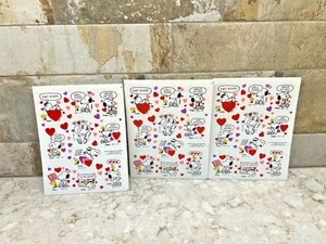 Peanuts Snoopy Valentine Stickers...3 Sheets - Picture 1 of 3