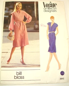 Vogue American Designers Bill Blass Dress Pattern 2642 FF Uncut Size 12 - Picture 1 of 11
