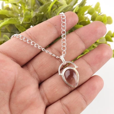 Colgante único de plata maciza 925 con piedras preciosas de ametrino de 1,01" joyería hecha a mano para ella Foto 1 de 4