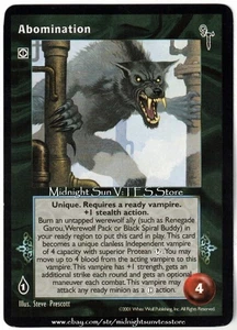 Abomination Final Nights V:TES VTES Vampire CCG - Picture 1 of 1