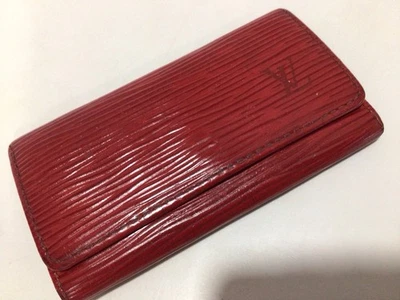 LOUIS VUITTON PARIS Rojo Cuero Epi LLAVERO / ESTUCHE LLAVERO / CÓDIGO CA1001 Foto 1 de 4