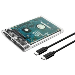 2,5 HDD SSD Gehäuse SATA auf USB 3.1 Typ C 4TB Transparentes Externes 3187 - Afbeelding 1 van 7