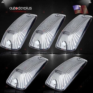 5pcs 264159BK Cab Marker Top Running Light Smoke Covers for GMC/Chevy C1500-3500 - Picture 1 of 6