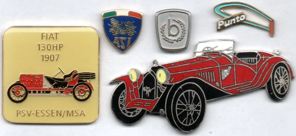 🚘Pin-Lot 5 Automobil Car Oldtimer Pins ASI Historical Automotoclub of Italy 🚗 - Bild 1 von 1