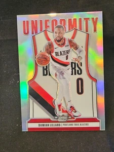 2020-21 Contenders Optic Damian Lillard Uniformity Insert Silver Prizm - Picture 1 of 2