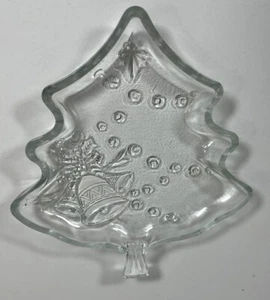 Celebrations Kristallklar Weihnachtsbaum Süßigkeiten Schale Aschenbecher Dick 7,5" Glas - Bild 1 von 1