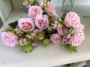 Real Touch Artificial Peony Stems - Set of 3- Perfect for Home Decor New - Picture 1 of 2