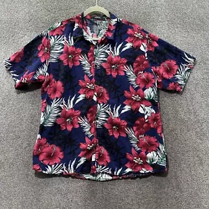 Jogal Hawaii Camp Hemd Herren XL Schwarz Blumenmuster Kurzarm Knopfleiste - Bild 1 von 10