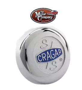 CRAGAR S/S CHROME WHEEL RIM CENTER CAP 09090 / 06060 WITH BACKING PLATE / SCREW - Picture 1 of 1