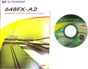 DRIVER CD + MANUALE x scheda madre main board ECS Elitegroup 648FX-A2 - Imagen 1 de 1