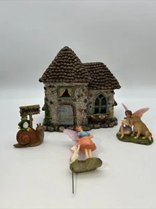 PRETMANNS Fairy Gardens Tree House Set 4 Pieces New - Picture 1 of 18
