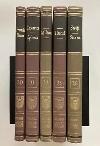 Lot of 5 BRITANNICA GREAT BOOKS OF THE WESTERN WORLD '52 1st Ed #30 31 32 33 36 - Picture 1 of 5
