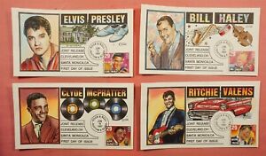 DR WHO 7 FDC 1993 #2724-30 AMERICAN MUSIC COLLINS HAND PAINTED 95924
