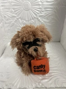 Dandee Candy Bandit 8" Animated Musical Brown Dog Plush Halloween Addams Family - Picture 1 of 18