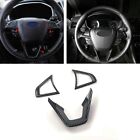 3Pcs Carbon Fiber Color Steering Wheel Cover For Ford Fusion For Mondeo Edge  -