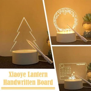 Luminous Erasable Acrylic Memo Board+ Pen- Romantic For Couple' Night Gift P8T3 - Picture 1 of 12