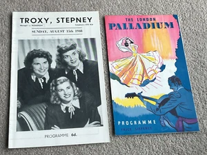 2 1948 Theatre Programmes, Andrews Sisters Stepney Troxy & Variety at Palladium - Picture 1 of 3