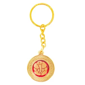 Ganesh Keyring Lord Ganesha Gold Metal Keychain Car Key Rings Fob Hindu God Gift - Picture 1 of 3