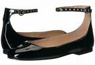 $398 Polo Ralph Lauren Womens Kingsley Black Leather Ballet Flat Shoes 9B