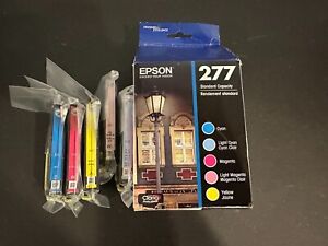 Epson 277 OEM Printer Ink Cartridges Lot of 5 Cyan Magenta Yellow New 02/2026!!!