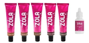 ZOLA SET TINTA SOPRACCIGLIA 5X15 ml E OSSIDANTE 3% 30 ml (senza scatola presentazione) - Foto 1 di 1