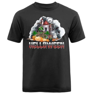 Halloween Kostüm gruselige Hexen Kürbis Geist Grafik T-Shirt - Bild 1 von 2