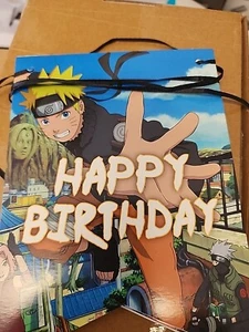 Pre Hung Anime Naruto Happy Birthday Banner 5 Inch X 7 Inch - Picture 1 of 3
