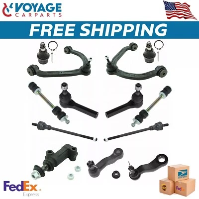 Braços de controle articulações esféricas elos oscilantes hastes de amarração kit de braço Pitman para 03-08 Chvy - Imagem 1 de 4