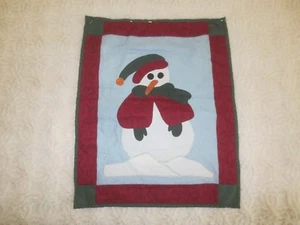 Maschinenapplizierter SCHNEEMANN Baumwolle WANDBEHANG - ZU VERVOLLSTÄNDIGEN - 16 5/8" x 20 1/2" - Bild 1 von 4