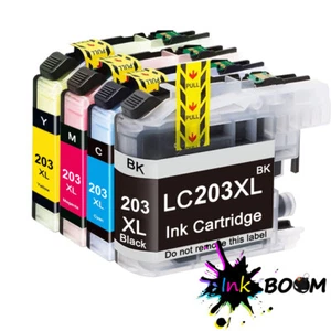 4 Tintenpatronen passend für Brother LC203 LC201 MFC-J4420DW MFC-J485DW MFC-J5620DW - Bild 1 von 1