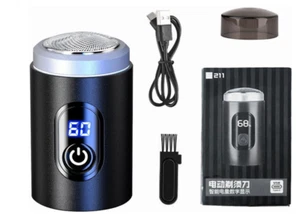 Maquinilla de afeitar eléctrica portátil mini-afeitado para hombres USB recargable hogar viaje - Imagen 1 de 8