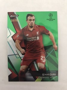 2018-19 Finest UEFA CL Xherdan Shaqiri #74 Green REFRACTOR /99 - Liverpool Mint