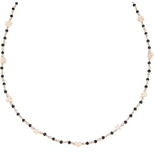 Collana Gioiello Da Donna Di Amen CLLAMELRN In Argento 925 Rosè E Cristalli Neri - Imagen 1 de 2
