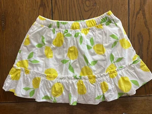 Gymboree Citrus & Sunshine Skort EUC Girls White with Lemon Print Size 4T - Picture 1 of 3