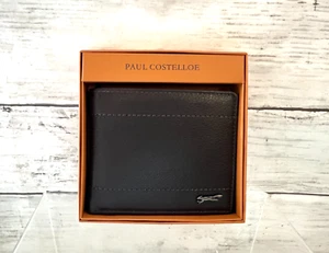 Paul Costelloe Brown Leather Wallet & Presentation Box - Picture 1 of 4