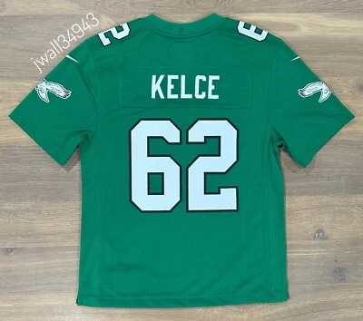 Authentic Nike Jason Kelce YOUTH Philadelphia Eagles Kelly Green Game Jersey NEW