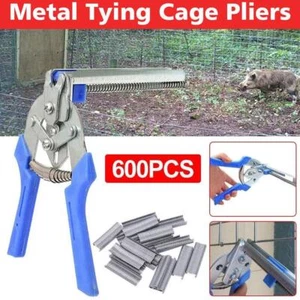 Agriculture Plier Tool 600pcs M Clips Staple Mesh Clamp Fence Wire Cage M7C1 - Picture 1 of 19