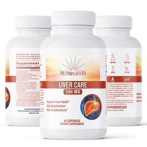 Liver Care: Natural Health Supplements, Helps Liver Health, 60 Cap, Pack of 3 - Picture 1 of 8