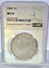 +1896 $1 Morgan Silver Dollar ~ MS61 Graded NGC ~ #338