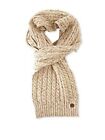 MENS MERC LONDON NATURAL COTTON MIX CHUNKY KNITTED SCARF DUTCH - STONE