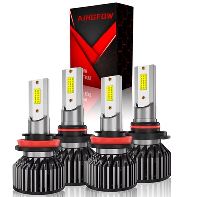 Combo de bombillas de faros LED 6500K para Nissan Leaf 2019-2023 haz alto bajo 4x Foto 1 de 4