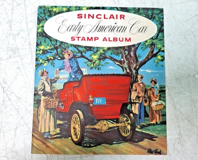 Sinclair Oil Gas Promo EARLY AMERICAN CAR Stamp Album c1952 FULL OF STAMPS - Image 1 of 4