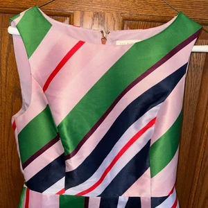 Neu Ted Baker London Bay of Honor Kleid gestreift asymmetrischer Saum Größe Ted's 5 - Bild 1 von 10