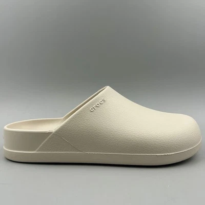 Zuecos Crocs Dylan para hombre talla 10 estuco beige zapatos sin cordones toboganes 209366-160 NUEVO Foto 1 de 4