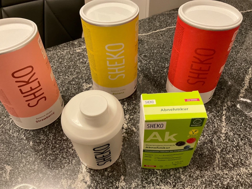 SHEKO Balance Starterset: Marzipan+ Banane+ Erdbeere +Sticks+ Shaker! - Bild 1 von 1