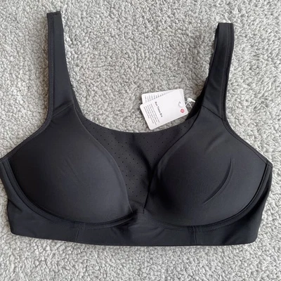 NWT New Lululemon Run Times Bra High Support Black Size 38C - Image 1 of 4